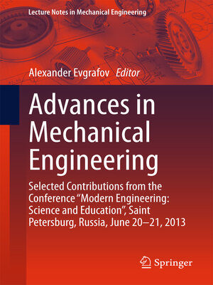cover image of Advances in Mechanical Engineering